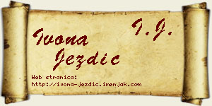 Ivona Jezdić vizit kartica